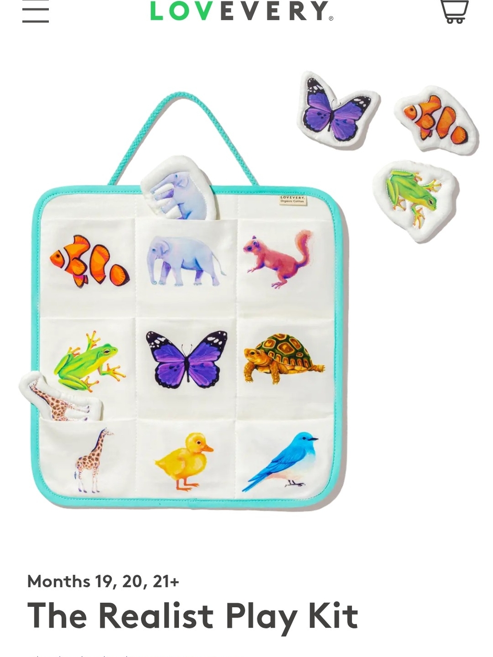 Lovevery Quilted Critter Pockets Soft Matching Activity - Picture 2 of 8